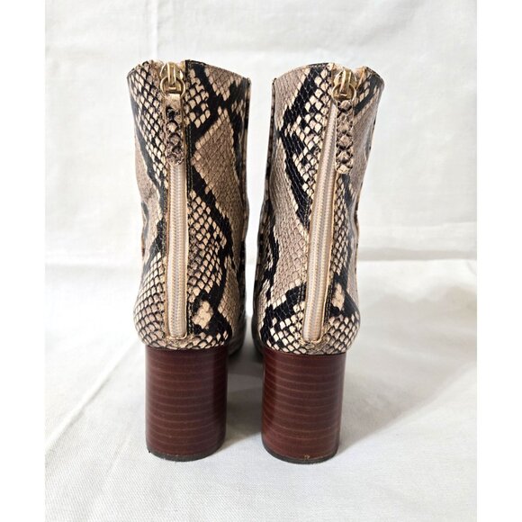 J. Crew Sadie Snake Embossed Leather Boots - size 7 - Picture 2 of 15